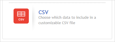CSV option for document creation